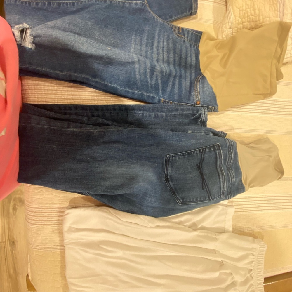 Lot of 3 maternity jeans / pants gap C pink